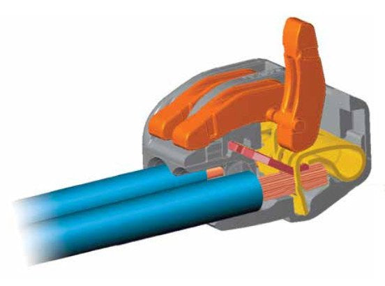 thumbnail image 2 of 50 X WAGO 222-413 3-Way Spring Lever Wire Terminal Connectors – Made In Germany 2 of 3