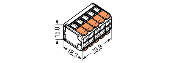 Wago 221-420 LEVER-NUTS 10 Conductor Compact Connectors 15 PK