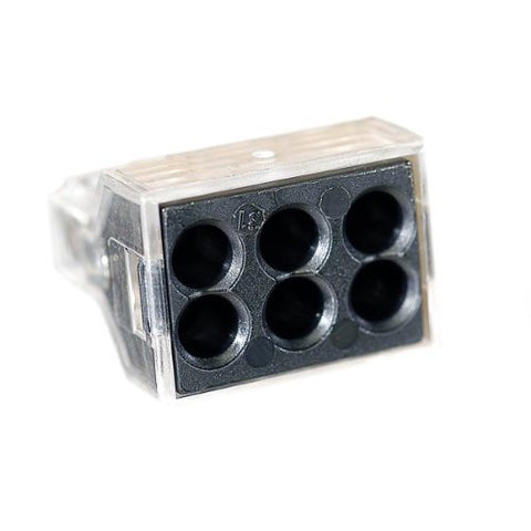 WAGO - Connector, Pushwire, 6mm2, 3 Way