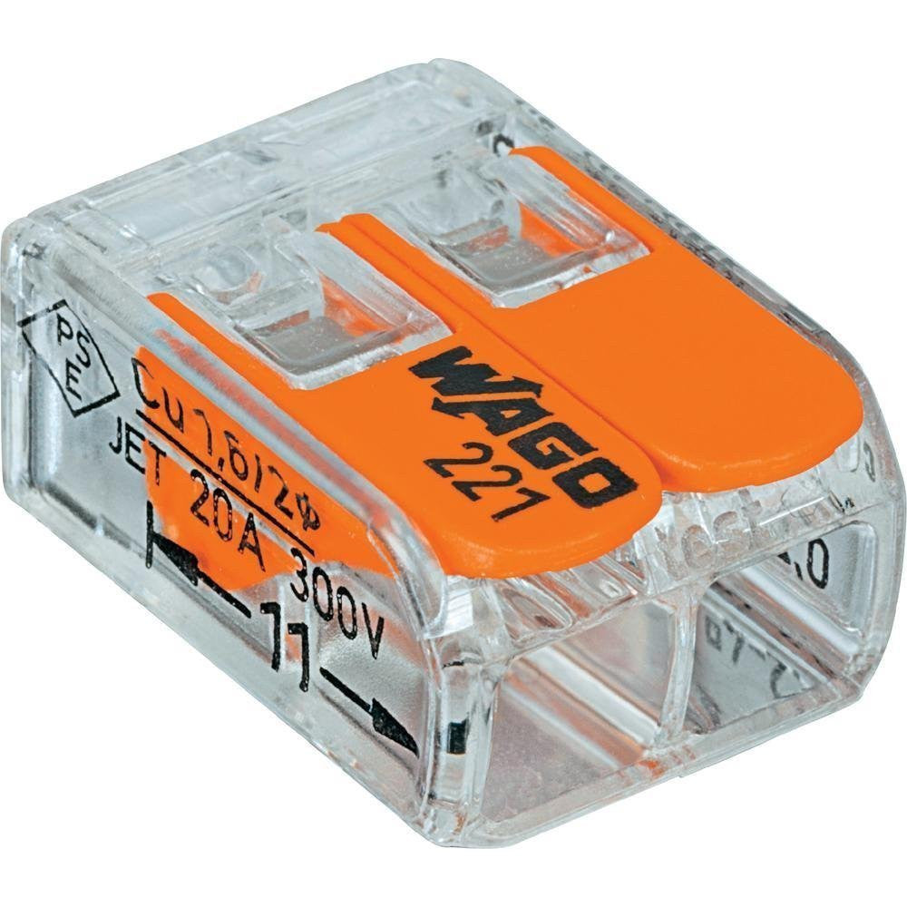 Wago 221-412 LEVER-NUTS 2 Conductor Compact Connectors 100 PK