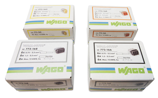 WAGO 773 WALL-NUTS 300pc Push Wire Connector Assortment Pack